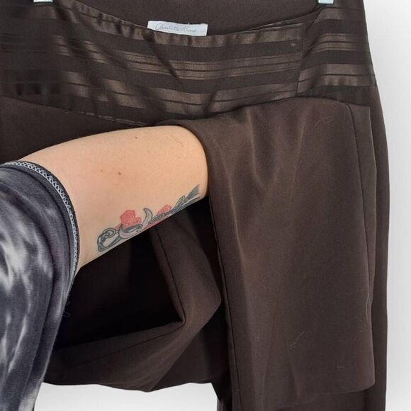 Charlotte Russe Y2K Hip Hugger Flare Pants in Brown size 7 - Picture 3 of 7